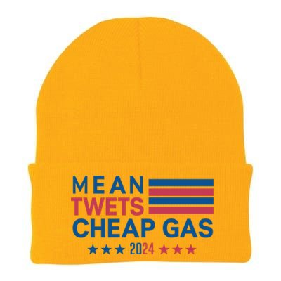 Mean Tweets Cheap Gas 2024 Graphic Knit Cap Winter Beanie