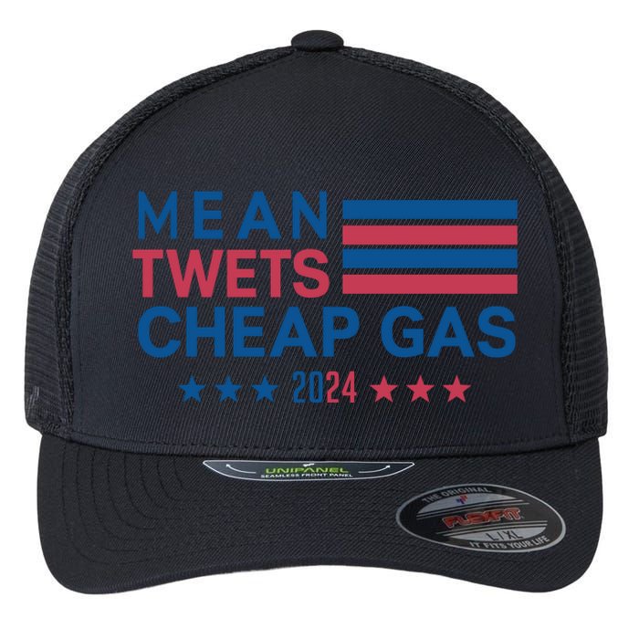 Mean Tweets Cheap Gas 2024 Graphic Flexfit Unipanel Trucker Cap