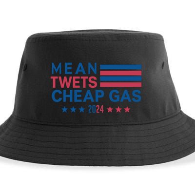Mean Tweets Cheap Gas 2024 Graphic Sustainable Bucket Hat