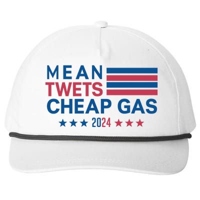 Mean Tweets Cheap Gas 2024 Graphic Snapback Five-Panel Rope Hat