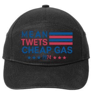 Mean Tweets Cheap Gas 2024 Graphic 7-Panel Snapback Hat