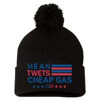 Mean Tweets Cheap Gas 2024 Graphic Pom Pom 12in Knit Beanie