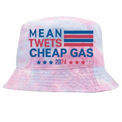 Mean Tweets Cheap Gas 2024 Graphic Tie-Dyed Bucket Hat