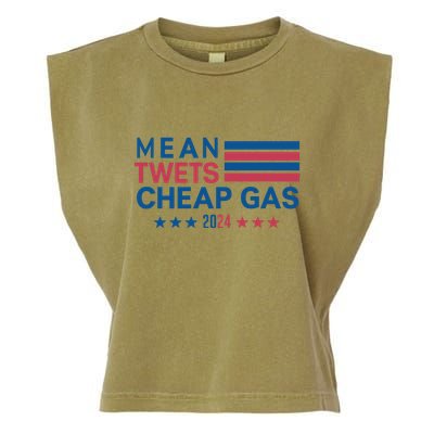 Mean Tweets Cheap Gas 2024 Graphic Garment-Dyed Women's Muscle Tee