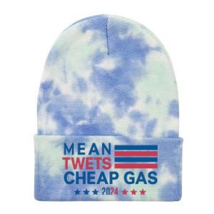 Mean Tweets Cheap Gas 2024 Graphic Tie Dye 12in Knit Beanie