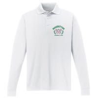 Manhattan Tennis Club Pink And Green Tennis Performance Long Sleeve Polo