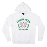 Manhattan Tennis Club Pink And Green Tennis Hoodie