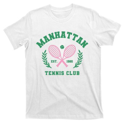 Manhattan Tennis Club Pink And Green Tennis T-Shirt