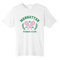 Manhattan Tennis Club Pink And Green Tennis Tall Fusion ChromaSoft Performance T-Shirt