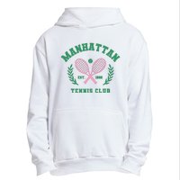 Manhattan Tennis Club Pink And Green Tennis Urban Pullover Hoodie