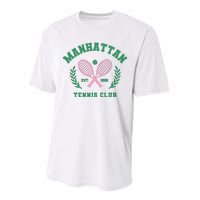 Manhattan Tennis Club Pink And Green Tennis Performance Sprint T-Shirt