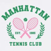 Manhattan Tennis Club Pink And Green Tennis Womens Tank Top