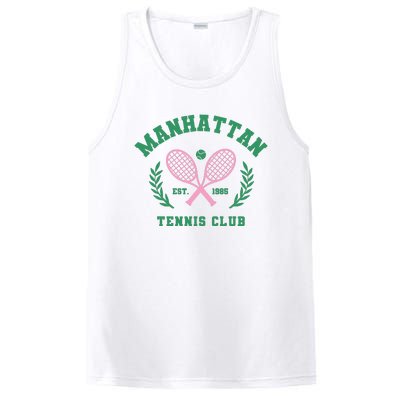 Manhattan Tennis Club Pink And Green Tennis PosiCharge Competitor Tank