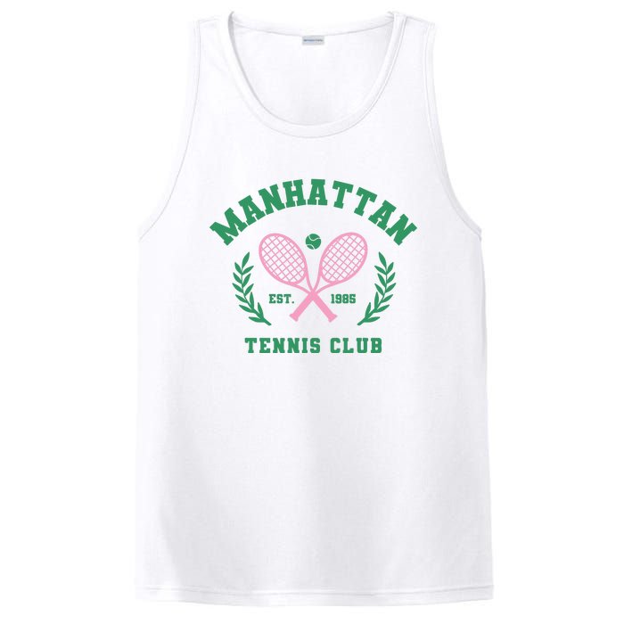 Manhattan Tennis Club Pink And Green Tennis PosiCharge Competitor Tank