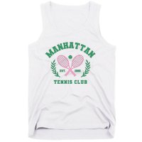 Manhattan Tennis Club Pink And Green Tennis Tank Top