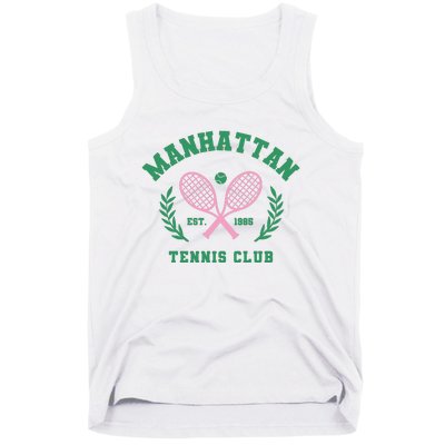 Manhattan Tennis Club Pink And Green Tennis Tank Top