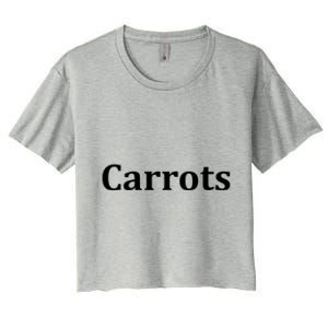 Med Tees Carrots Gift Grey Small Women's Crop Top Tee