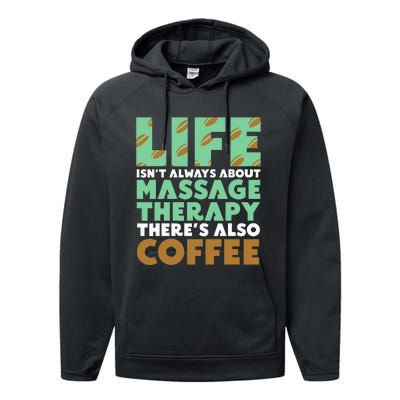 Massage Therapist Coffee & Massage Therapy Performance Fleece Hoodie