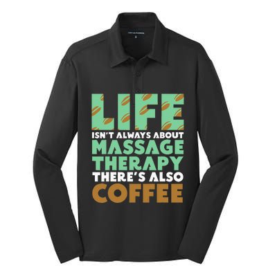 Massage Therapist Coffee & Massage Therapy Silk Touch Performance Long Sleeve Polo