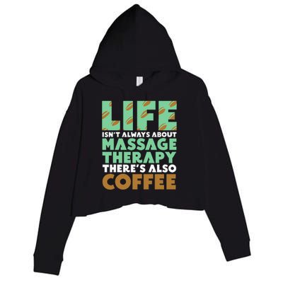 Massage Therapist Coffee & Massage Therapy Crop Fleece Hoodie