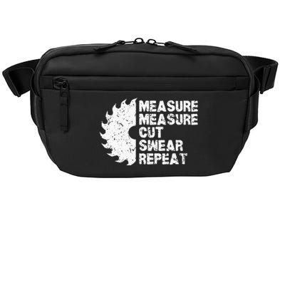 Measure Twice Cut Once Swear Repeat Crossbody Pack