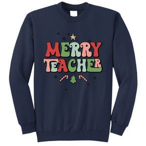 Merry Teacher Christmas Tree Xmas Holiday Teaching Sweatshirt