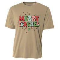 Merry Teacher Christmas Tree Xmas Holiday Teaching Cooling Performance Crew T-Shirt