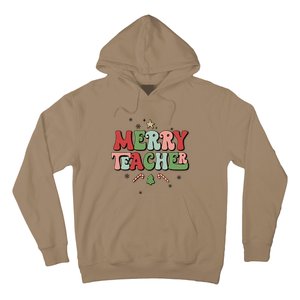 Merry Teacher Christmas Tree Xmas Holiday Teaching Hoodie