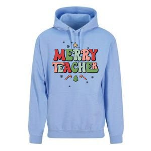 Merry Teacher Christmas Tree Xmas Holiday Teaching Unisex Surf Hoodie