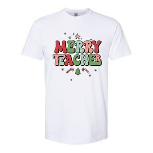 Merry Teacher Christmas Tree Xmas Holiday Teaching Softstyle CVC T-Shirt