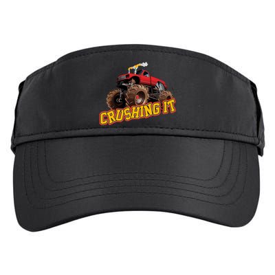 Monster Truck Crushing It Adult Drive Performance Visor