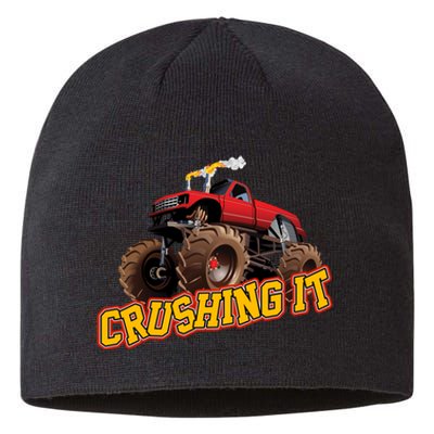 Monster Truck Crushing It Sustainable Beanie