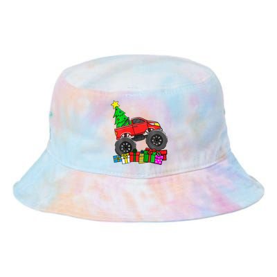 Monster Truck Christmas Tree Tie Dye Newport Bucket Hat