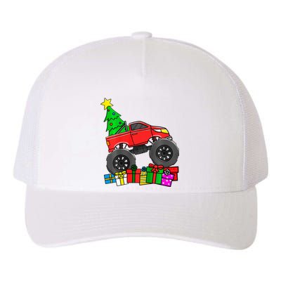 Monster Truck Christmas Tree Yupoong Adult 5-Panel Trucker Hat