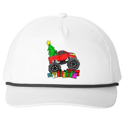 Monster Truck Christmas Tree Snapback Five-Panel Rope Hat