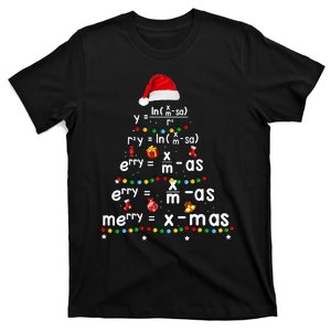 Math Teacher Christmas Tree Funny T-Shirt