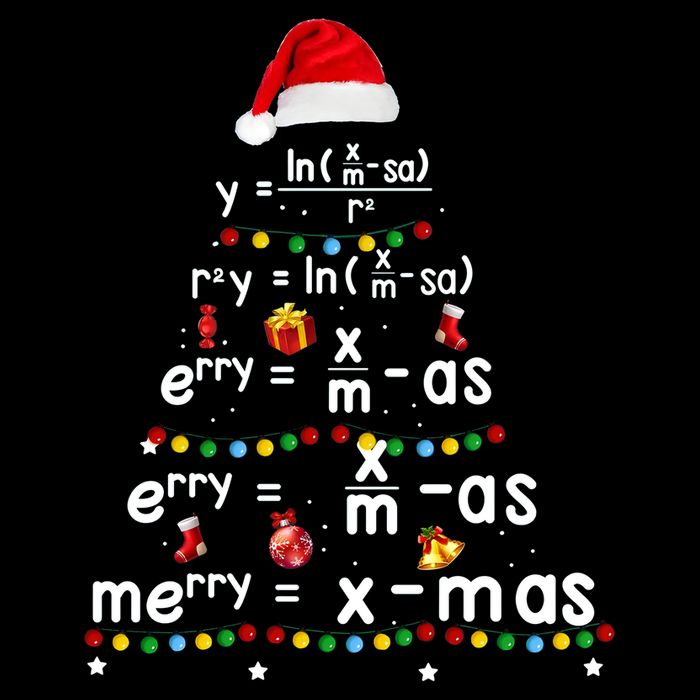 Math Teacher Christmas Tree Funny Sustainable Bucket Hat