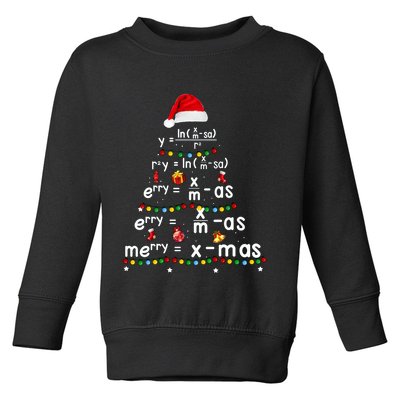 Math Teacher Christmas Tree Funny Toddler Sweatshirt