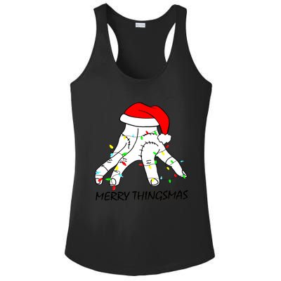 Merry Thingmas Christmas Thing Hand Wednesday Lover Trending Gift Idea Ladies PosiCharge Competitor Racerback Tank