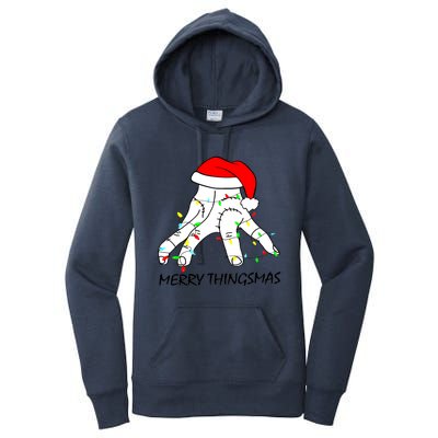 Merry Thingmas Christmas Thing Hand Wednesday Lover Trending Gift Idea Women's Pullover Hoodie