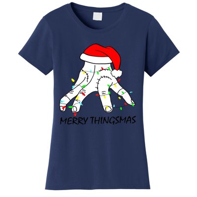 Merry Thingmas Christmas Thing Hand Wednesday Lover Trending Gift Idea Women's T-Shirt