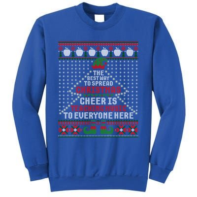 Music Teacher Christmas Cool Gift Elf Cheer Ugly Xmas Sweater Great Gift Sweatshirt