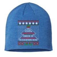 Music Teacher Christmas Cool Gift Elf Cheer Ugly Xmas Sweater Great Gift Sustainable Beanie