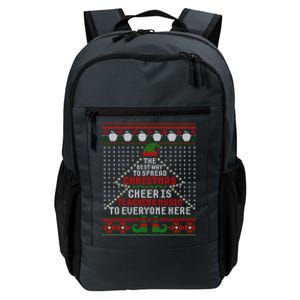 Music Teacher Christmas Cool Gift Elf Cheer Ugly Xmas Sweater Great Gift Daily Commute Backpack