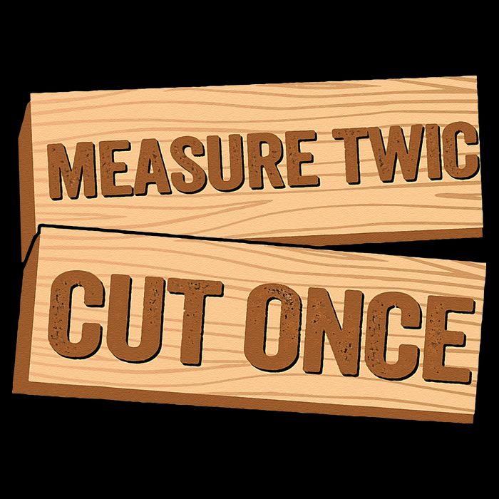 Measure Twice Cut Once Carpenter Funny Woodworking Pom Pom 12in Knit Beanie