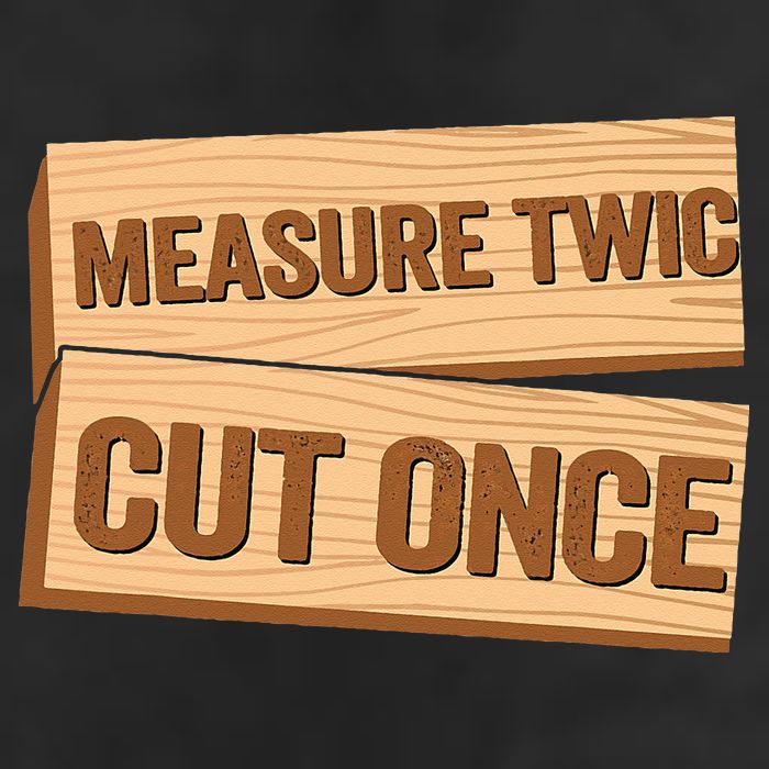 Measure Twice Cut Once Carpenter Funny Woodworking Golf Towel