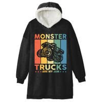 Monster Truck Car For Birthday Boy Hooded Wearable Blanket