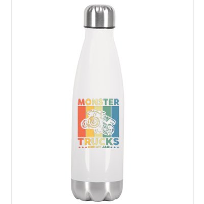 Monster Truck Car For Birthday Boy Stainless Steel Insulated Water Bottle