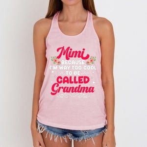 Mimi Too Cool To Called Grandma Mothers Day Grandmother Women's Knotted Racerback Tank