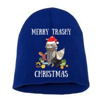 Merry Trashy Christmas Raccoon Santa Claus Trash Panda Santa Gift Short Acrylic Beanie